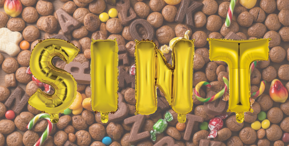 Sint - Gold - 34cm - Anagram - zelfsluitend