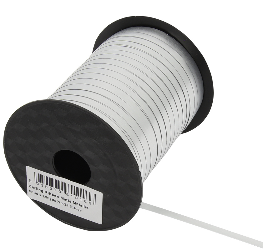 Krullint - Matte Metallic Silver - 5mm x 225m