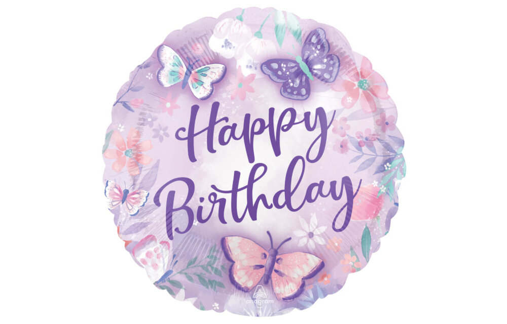 Happy Birthday Butterflies - 17 inch - Anagram