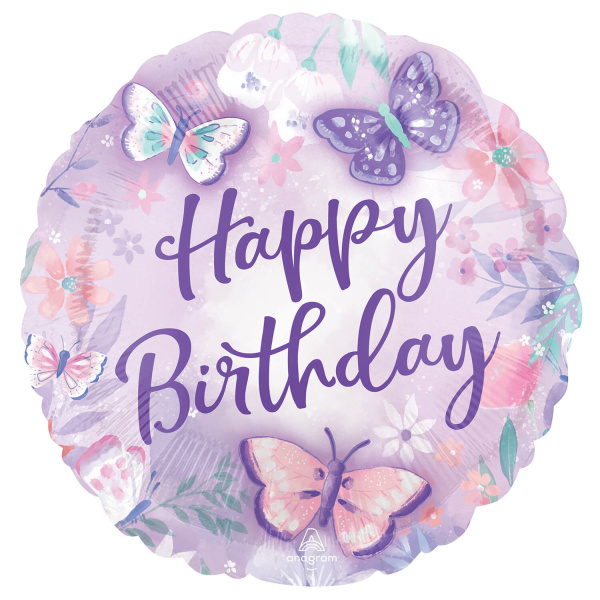 Happy Birthday Butterflies - 17 inch - Anagram