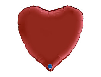 Heart - Satin Rubin Red - 18 inch - Grabo