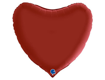 Heart - Satin Rubin Red - 36 inch - Grabo