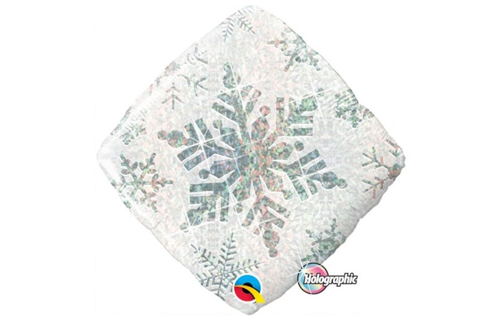 Snowflakes Sparkles White - 18 inch - Qualatex