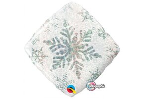 Snowflakes Sparkles White - 18 inch - Qualatex