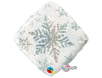 Snowflakes Sparkles White - 18 inch - Qualatex