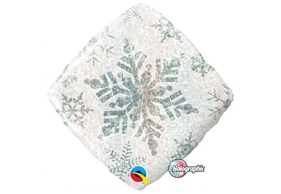 Snowflakes Sparkles White - 18 inch - Qualatex