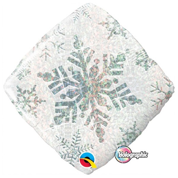 Snowflakes Sparkles White - 18 inch - Qualatex