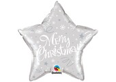 Star - Merry Christmas Festive - SILVER - 20 inch - Qualatex
