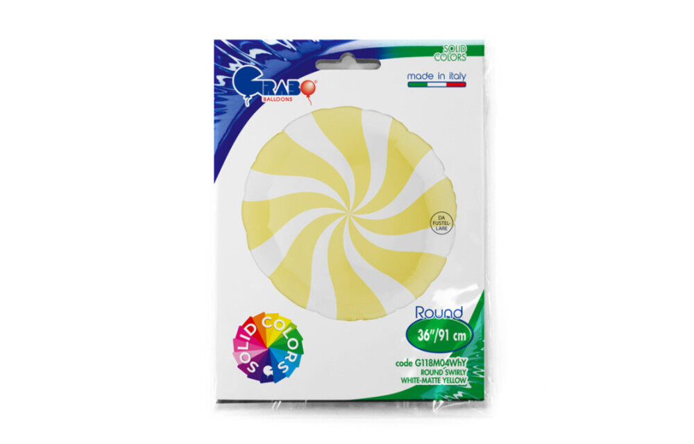 Candy Swirl - Matte Yellow - 36 inch - Grabo