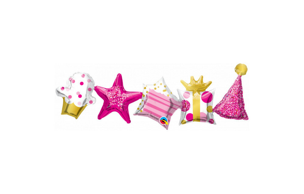 Birhday Pink Garland - 41 inch - Qualatex