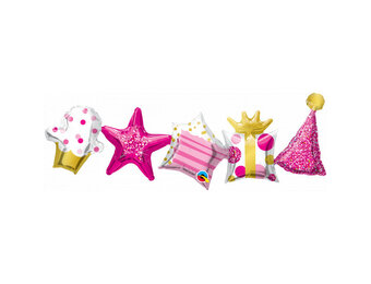 Birhday Pink Garland - 41 inch - Qualatex