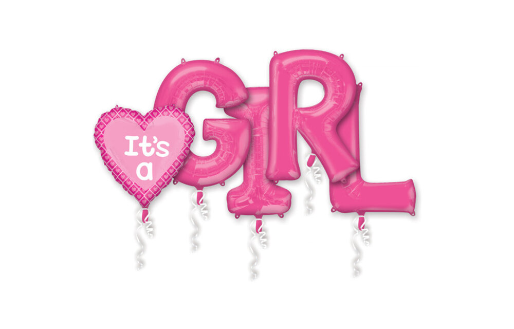 It's A Girl (letter bunch) - Pink - Anagram
