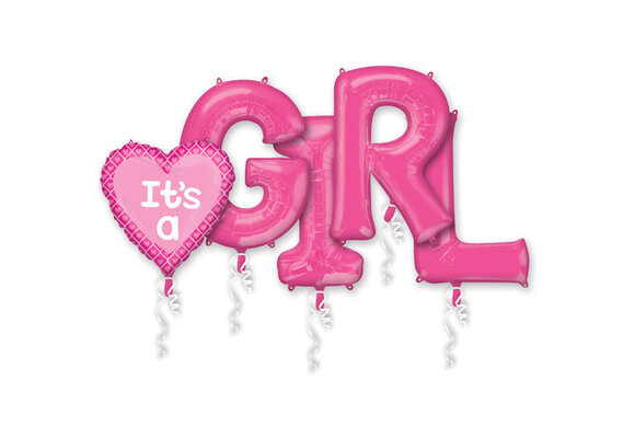 It's A Girl (letter bunch) - Pink - Anagram