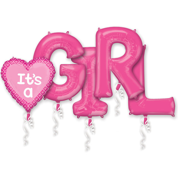 It's A Girl (letter bunch) - Pink - Anagram