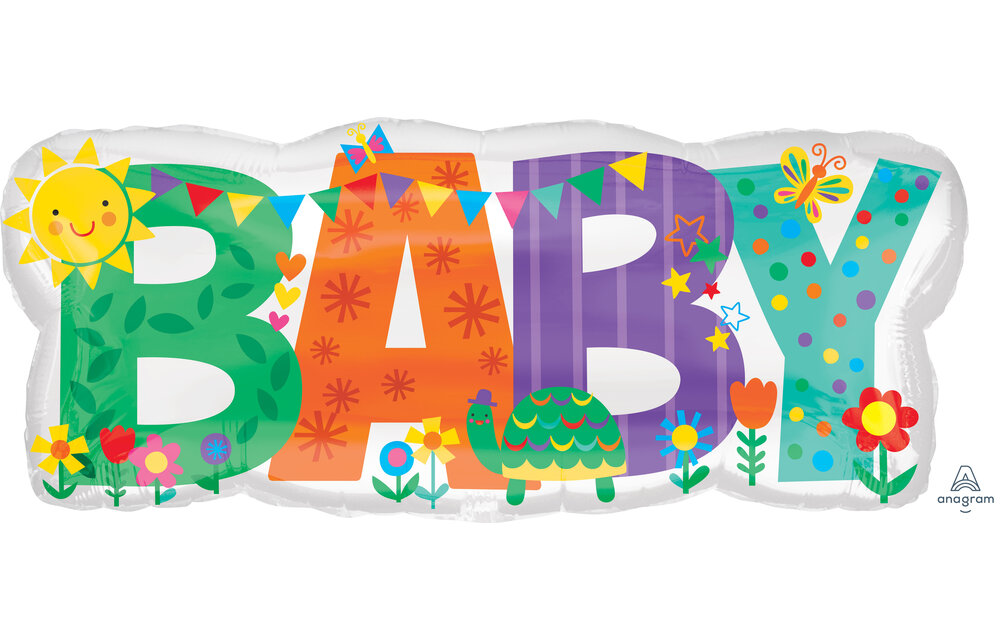 Baby Banner Cute Icons - 33 x 14 inch - Anagram.