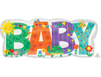 Baby Banner Cute Icons - 33 x 14 inch - Anagram.