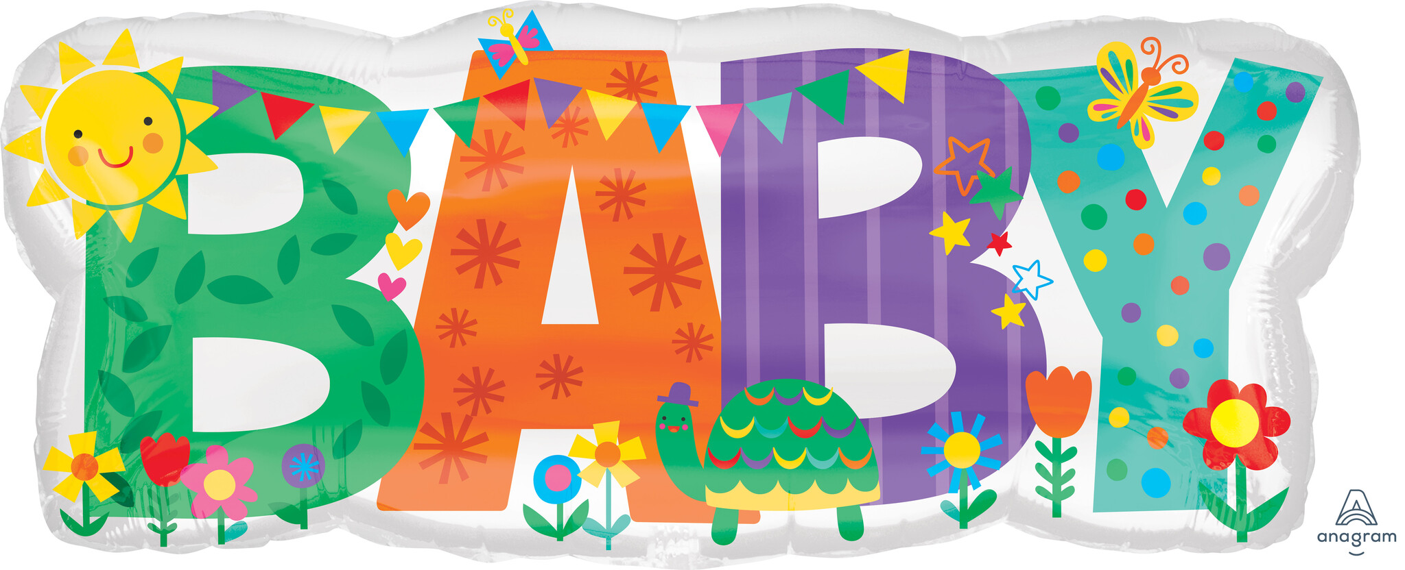 Baby Banner Cute Icons - 33 x 14 inch - Anagram.