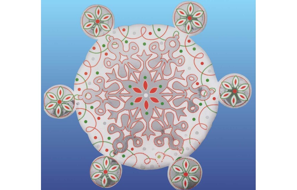 Snowflake - red/green - 24 inch - Anagram