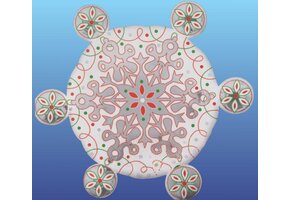 Snowflake - red/green - 24 inch - Anagram