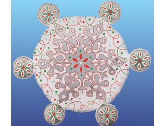 Snowflake - red/green - 24 inch - Anagram