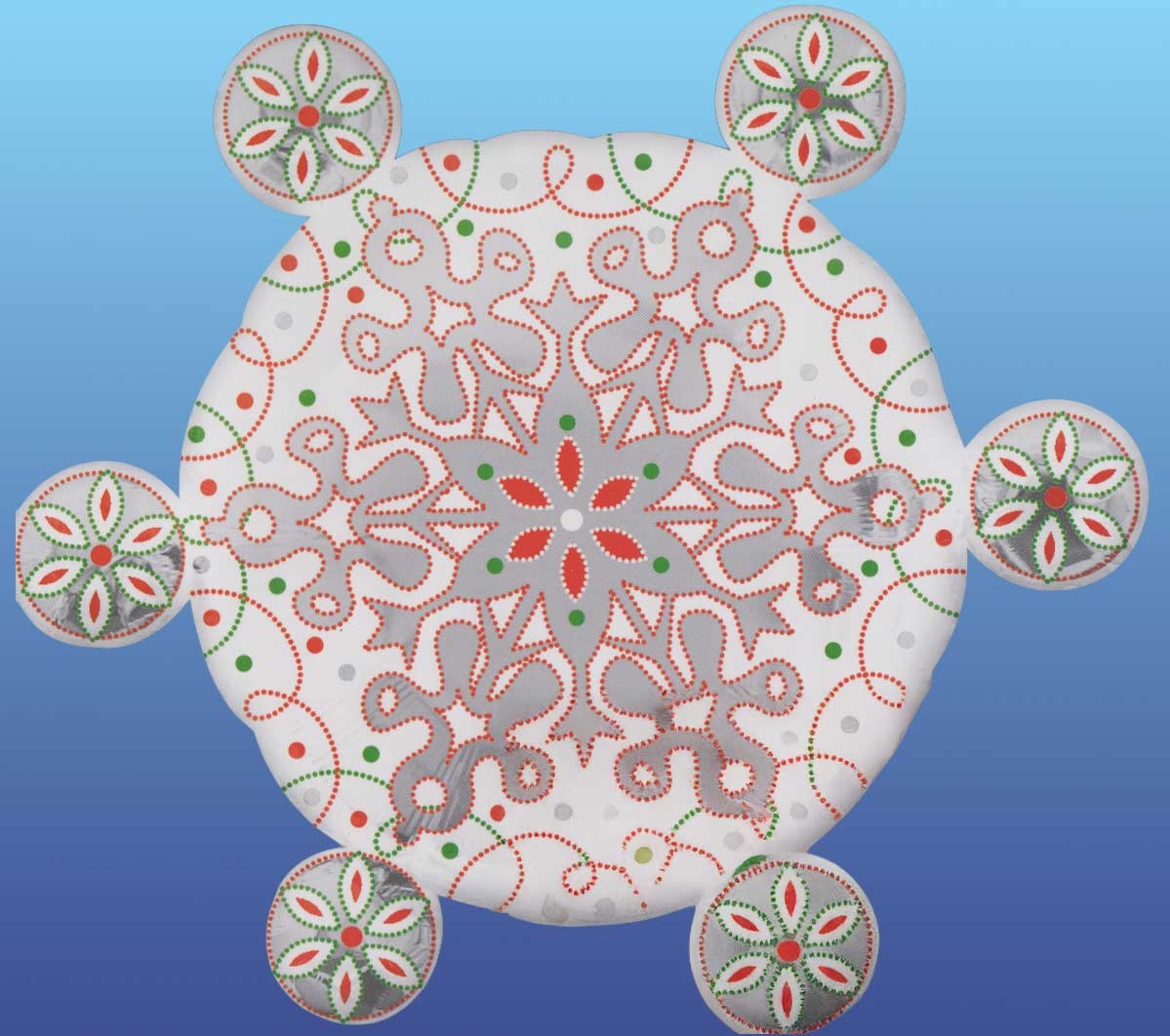 Snowflake - red/green - 24 inch - Anagram