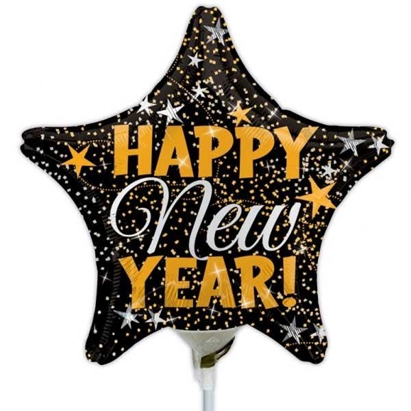 MICRO - Happy New Year - Gold& SIlver - 10 inch - Anagram