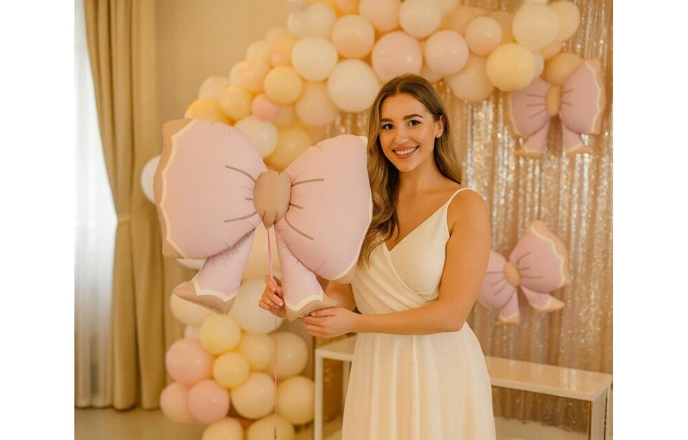 Pink Bow - 68cm x 47cm