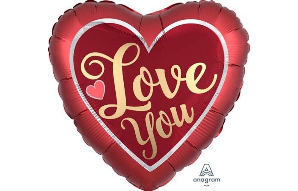 JUMBO - Heart - I Love You Sangria - 28 inch - Anagram
