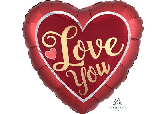 JUMBO - Heart - I Love You Sangria - 28 inch - Anagram