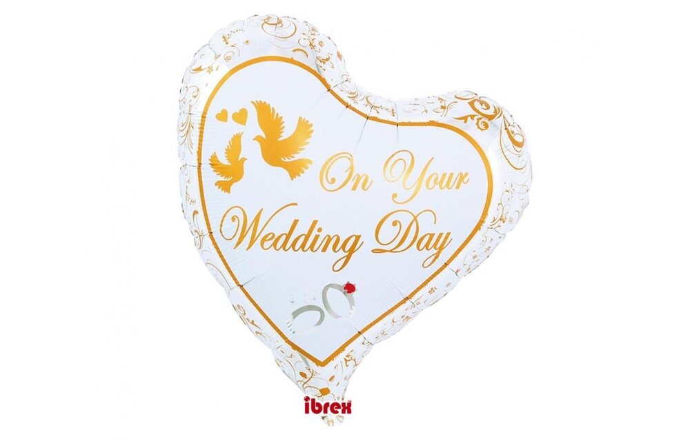Sweet Heart 14 Inch - Wedding Doves & Rings - Ibrex