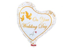 Sweet Heart 14 Inch - Wedding Doves & Rings - Ibrex