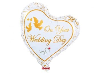 Sweet Heart 14 Inch - Wedding Doves & Rings - Ibrex