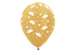 R12 - Graduation Hats - Gold 570 - 25 Stuks