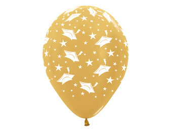 R12 - Graduation Hats - Gold 570 - 25 Stuks