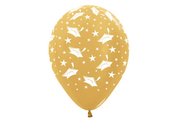 R12 - Graduation Hats - Gold 570 - 25 Stuks