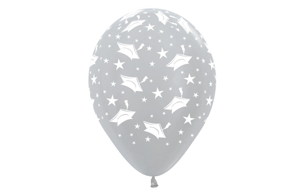 Sempertex 12 inch - Graduation - Metallic Blue/Gold/Silver - 25 Stuks