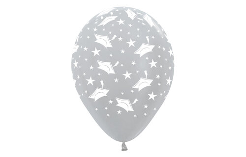 Sempertex 12 inch - Graduation - Metallic Blue/Gold/Silver - 25 Stuks