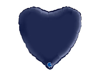 Heart - Satin Navy Blue - 18 inch - Grabo