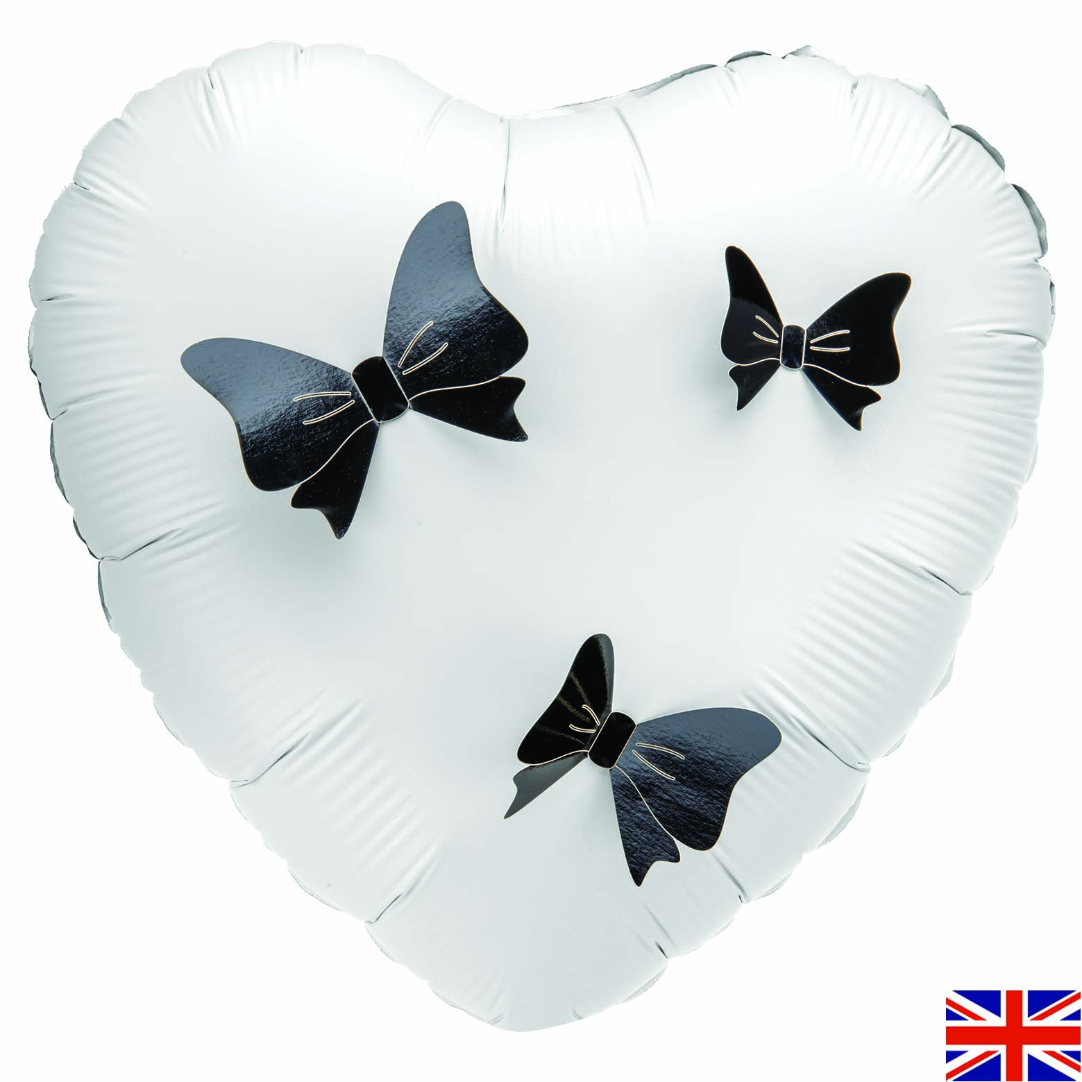3D Adhesive Bows - Black - 12stuks