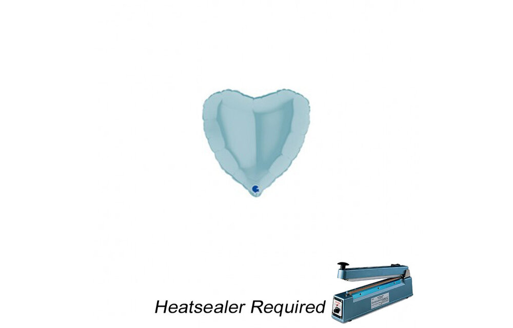 Heart - Pastel Blue - 4 inch - Grabo - 10 Stuks