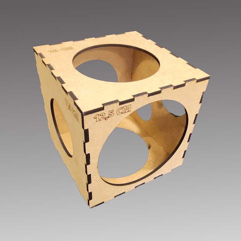 Balloon Sizer Box - MDF 15x15cm