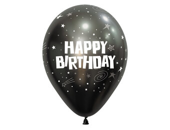 R12 - Happy Birthday - Galaxy - Silk Midnight Grey - 880 - 25 Stuks