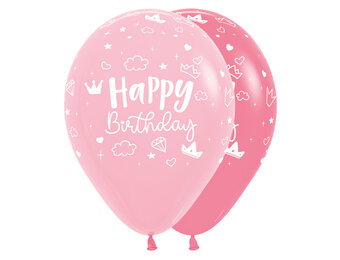 R12 - Happy Birthday - Magical Castle Pink/Rose - 25 Stuks
