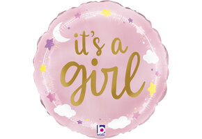 MICRO - It's A Girl - Stars&Clouds - 9inch - Betallic - Airfilled