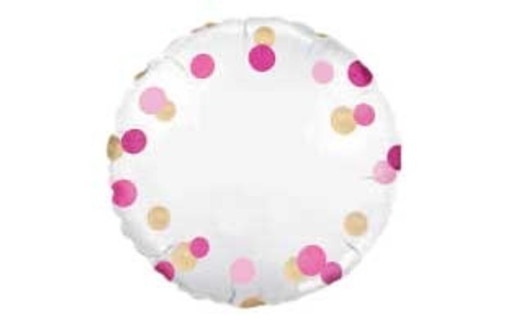 Pink & Gold Confetti - Blanco - 18 inch - Oaktree