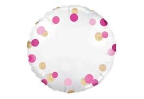 Pink & Gold Confetti - Blanco - 18 inch - Oaktree