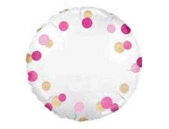 Pink & Gold Confetti - Blanco - 18 inch - Oaktree