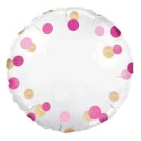 Pink & Gold Confetti - Blanco - 18 inch - Oaktree