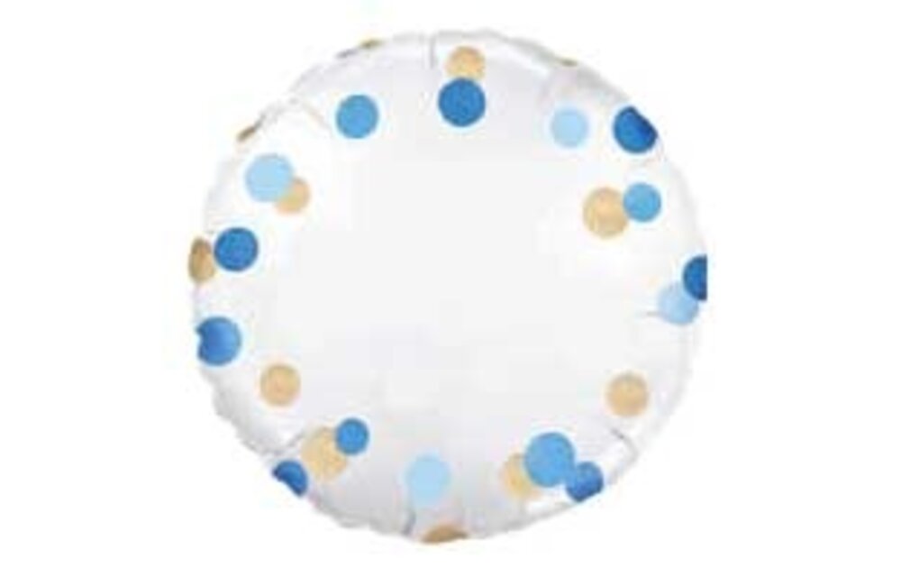 Blue & Gold Confetti - Blanco - Oaktree - 18 inch