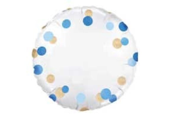 Blue & Gold Confetti - Blanco - Oaktree - 18 inch